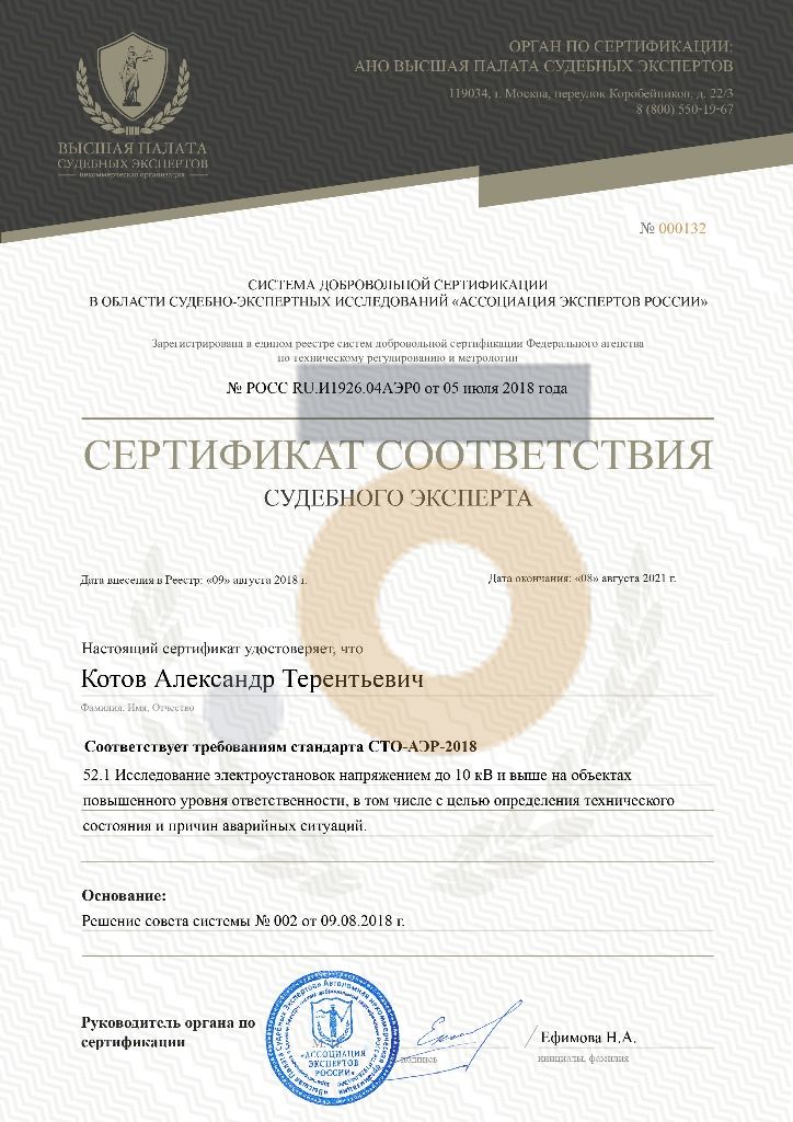 Дипломы и сертификаты эксперта