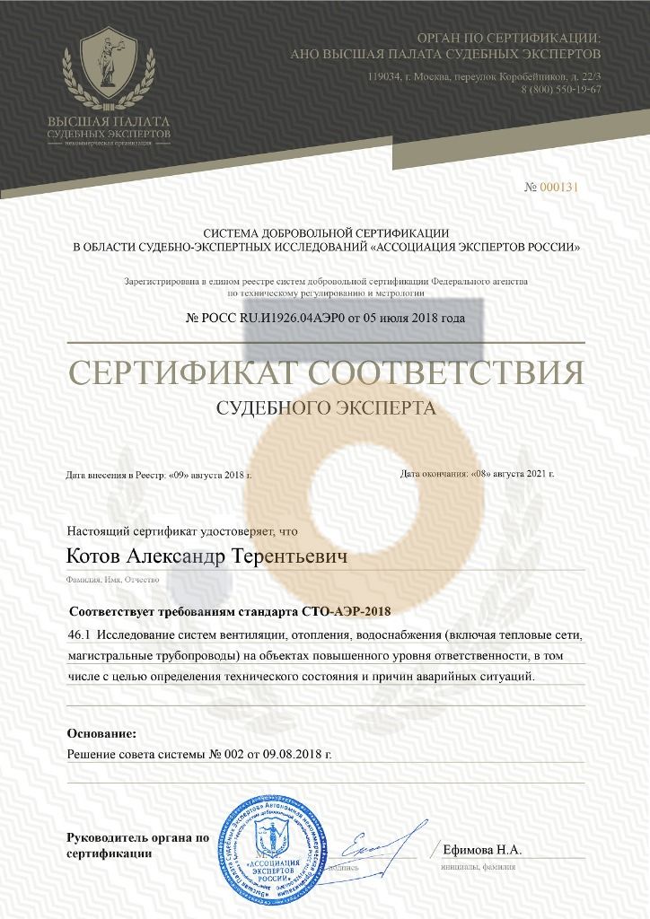 Дипломы и сертификаты эксперта