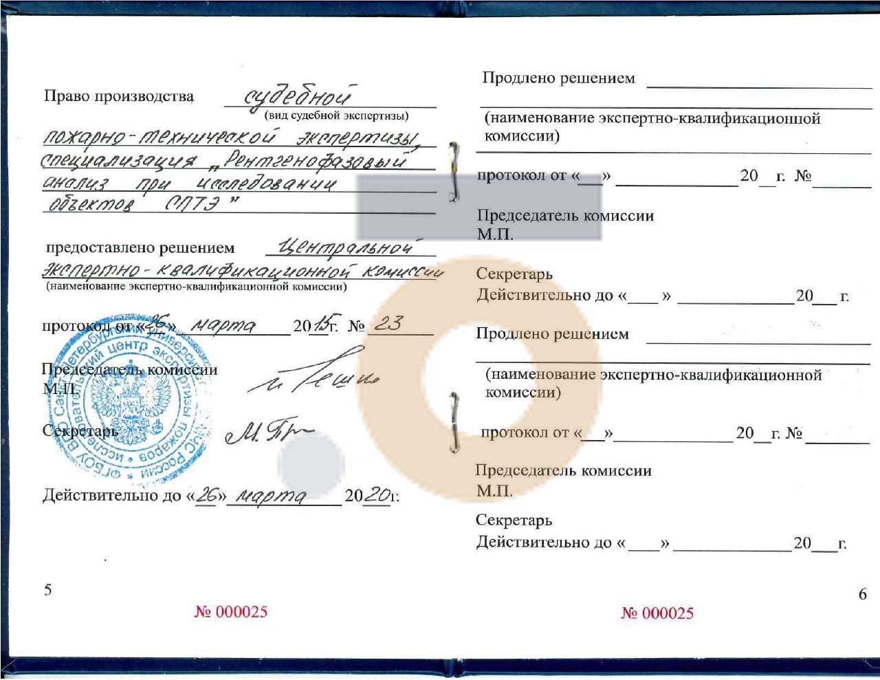 Дипломы и сертификаты эксперта