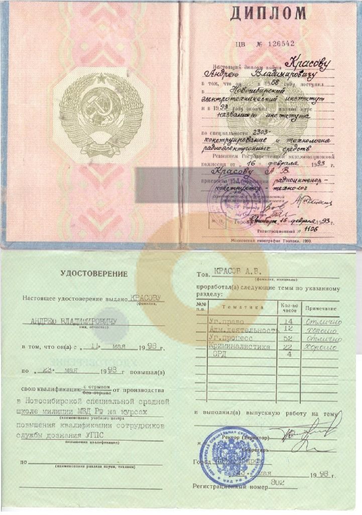 Дипломы и сертификаты эксперта