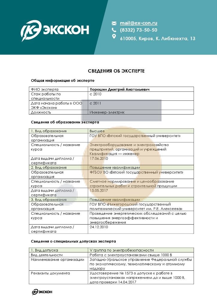 Дипломы и сертификаты эксперта